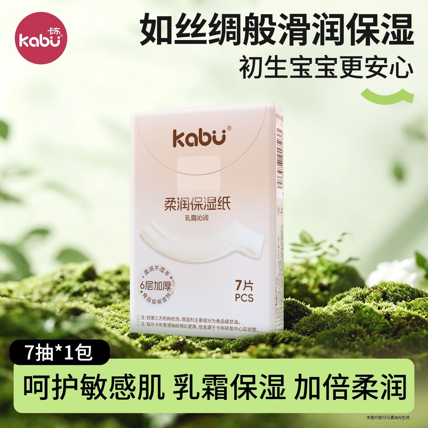 卡布乳霜纸婴儿云柔纸巾便携式小包柔纸巾保湿纸巾手帕纸加厚6层图片