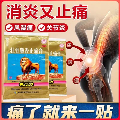 【国光天王】壮骨麝香止痛膏7cm*10cm*4贴/袋扭伤除湿腰椎关节炎肌肉酸痛