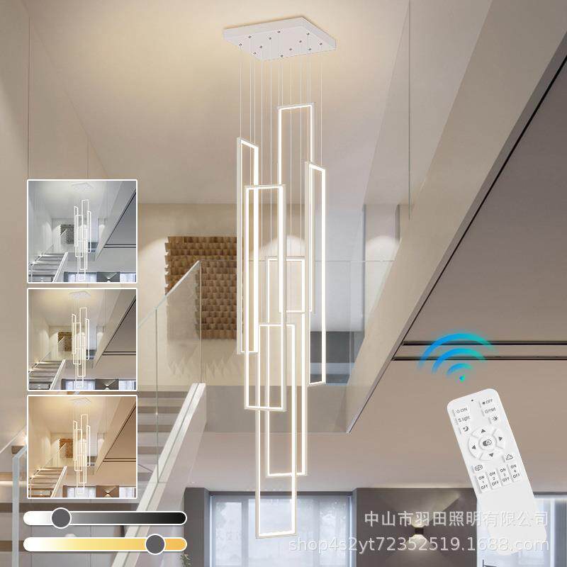 客厅楼梯吊灯简约现代创意酒店大堂长吊灯别大厅吊灯广东中山灯具