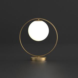 卧室床头台灯温馨浪漫创意轻奢简约时尚后现代北欧灯具全铜台灯