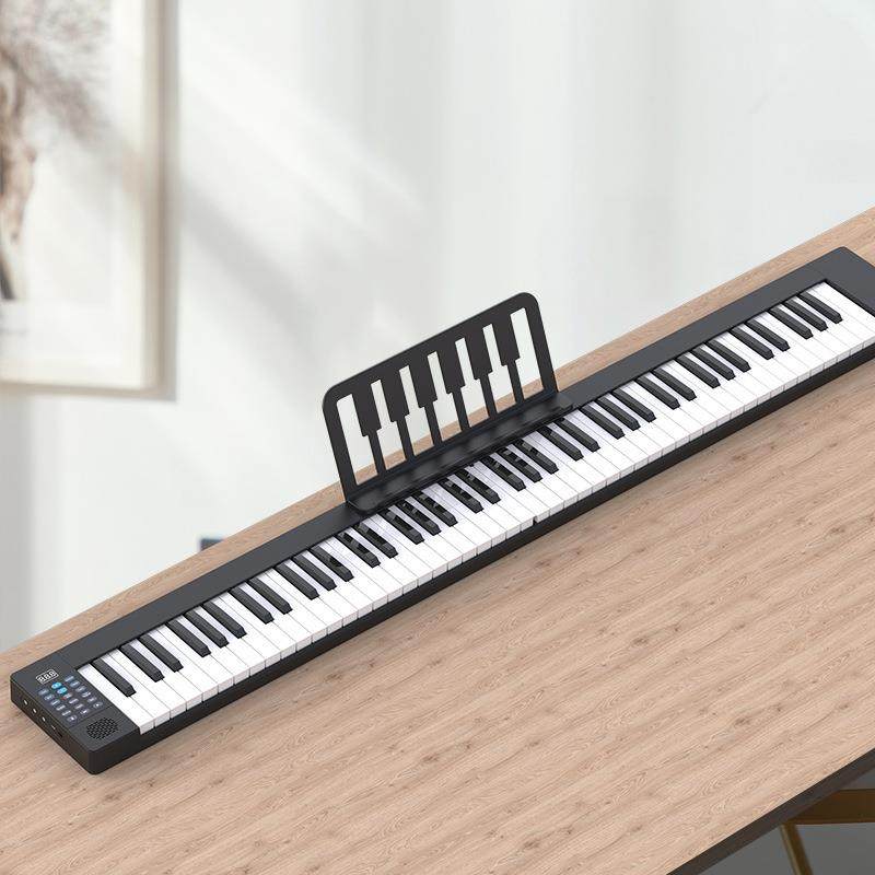 可折叠电子钢琴专业88键盘便携式初学者练习神器家用手卷琴键盘琴