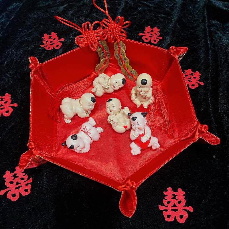 求子吉祥物结婚压床一对男家安早生贵床送子子福娃男娃装饰新品