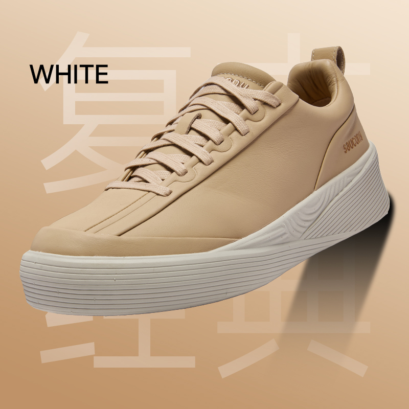 Saucony索康尼WHITE牛皮跑步鞋