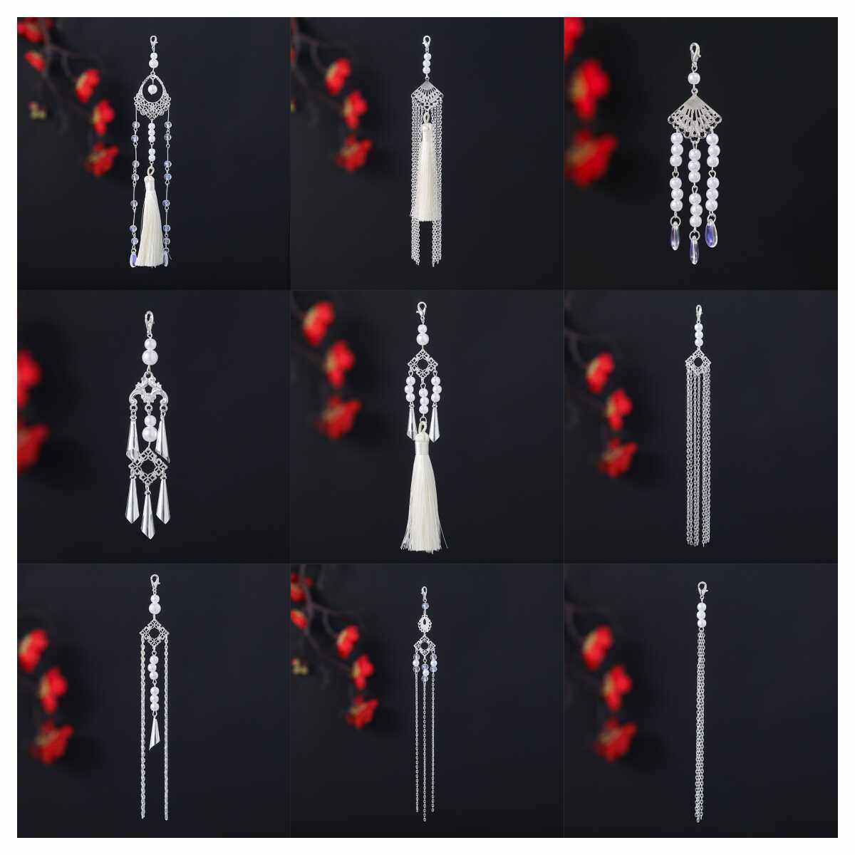 步摇超仙古风流苏发夹可拆卸吊坠