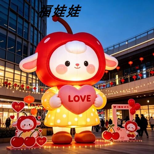 2027羊年樱桃羊充气气模定制美陈