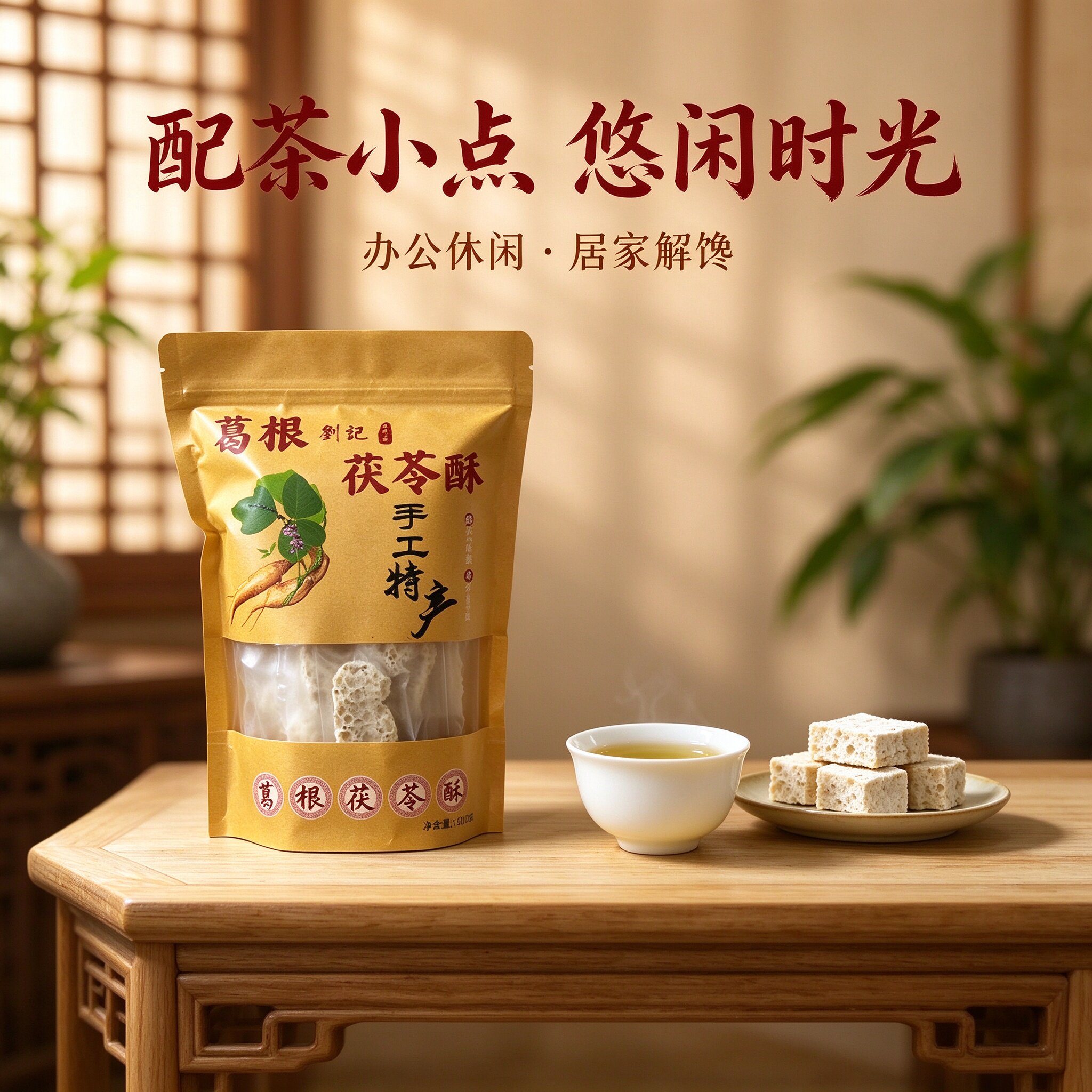 手工制作葛根茯苓酥传统糕点独立包装手工云南大理特产网红同款