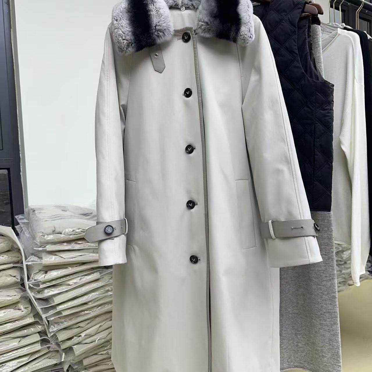 LP爱斯基摩野生鹅绒可拆卸内胆兔毛领羽绒服