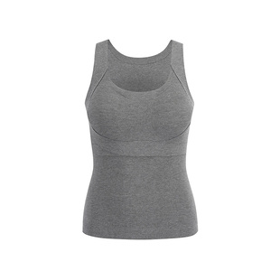 提拉弹力保暖打底背心厚款 玉兰悠悠秋冬新款 暖宝秋冬一体式