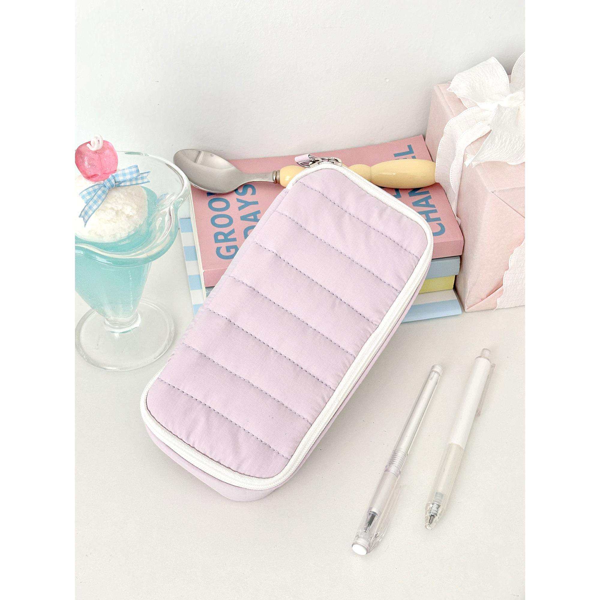 用心造物芙芙饼pvc笔袋大容量日系高颜值多功能透明文具袋学生