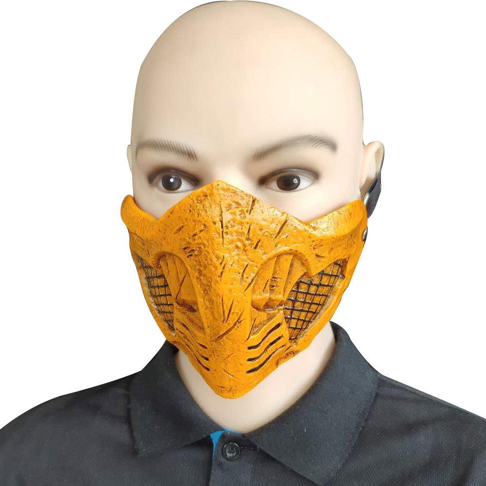 真人快打系列暴力格斗小游戏蝎子面具半脸树脂道具Mortal Kombat