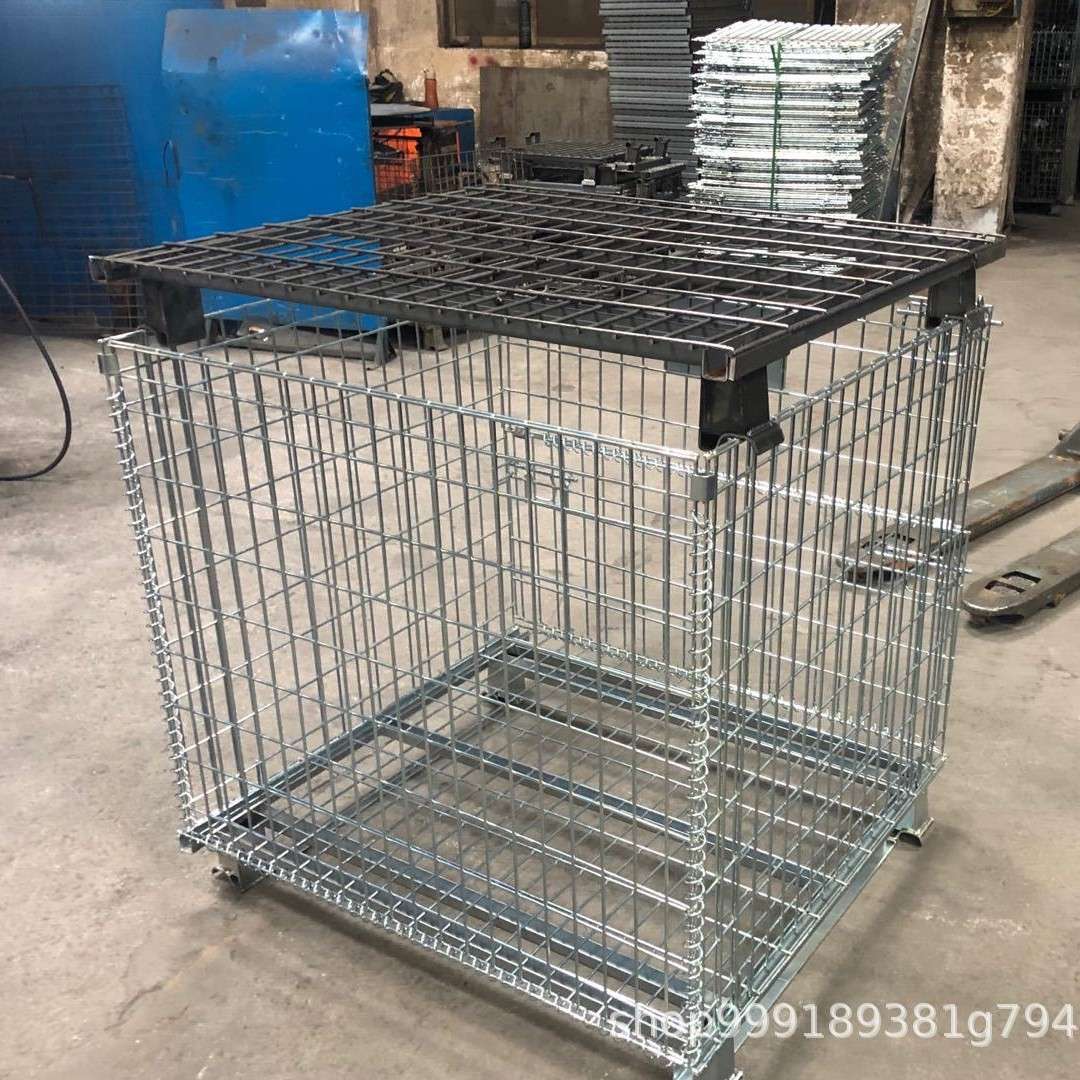 大号仓储笼铁笼框周转箱铁框工业周转筐铁折叠蝴蝶笼仓储笼铁框