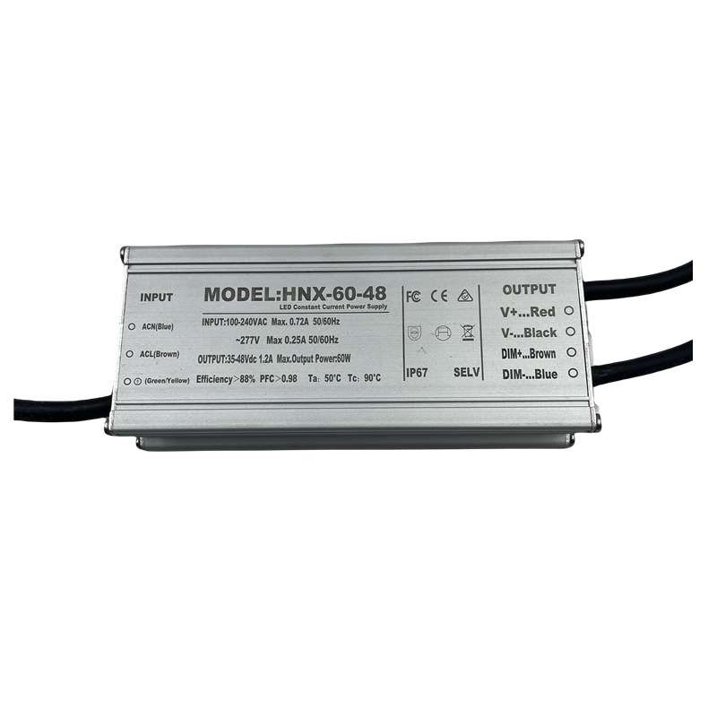 0-10V调光路灯电源40W50W60W高PFC无频闪防水驱动筒灯镇流器