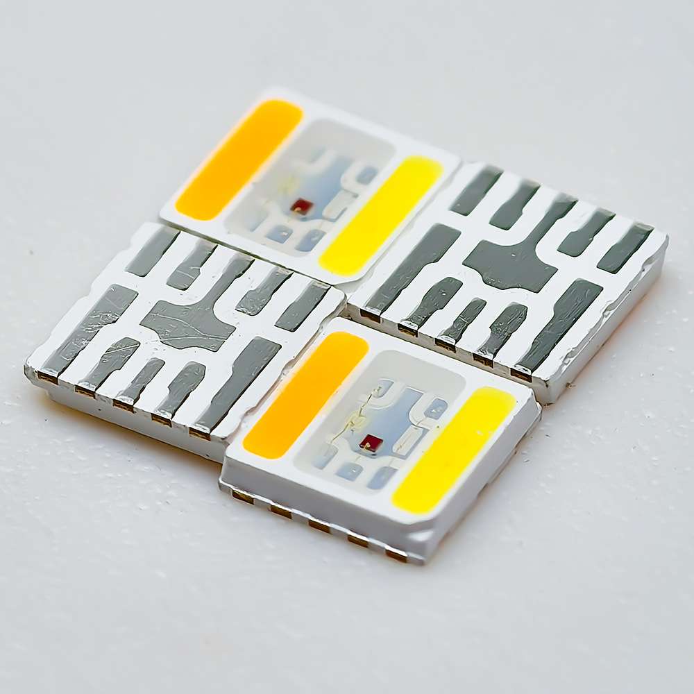 5054RGBWW五合一贴片式LED灯珠红绿蓝暖白正白双色温功率2.5w全彩