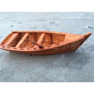 欧式木船装饰木船景观木船道具船小木船观光船木船摆件模型手划船