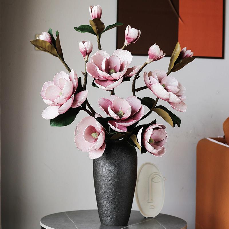 假花仿真花高档2023新款客厅新居布置装饰客厅摆件花玉兰入宅搬家