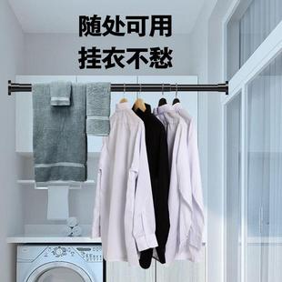 直销免打孔伸缩杆阳台晾衣杆衣柜撑杆窗帘杆卫生间挂衣杆浴帘 新款