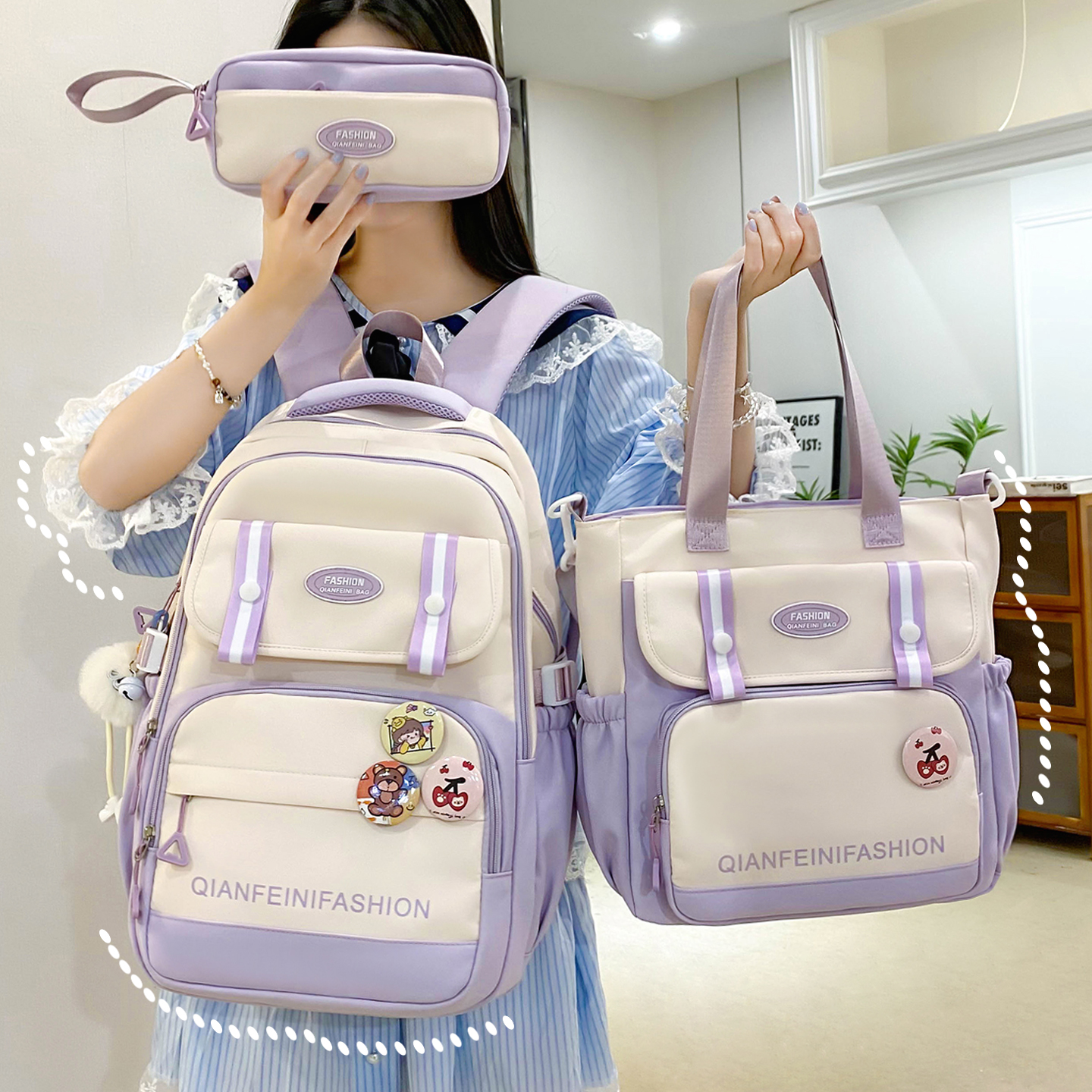 2025新款简约百搭双肩背包