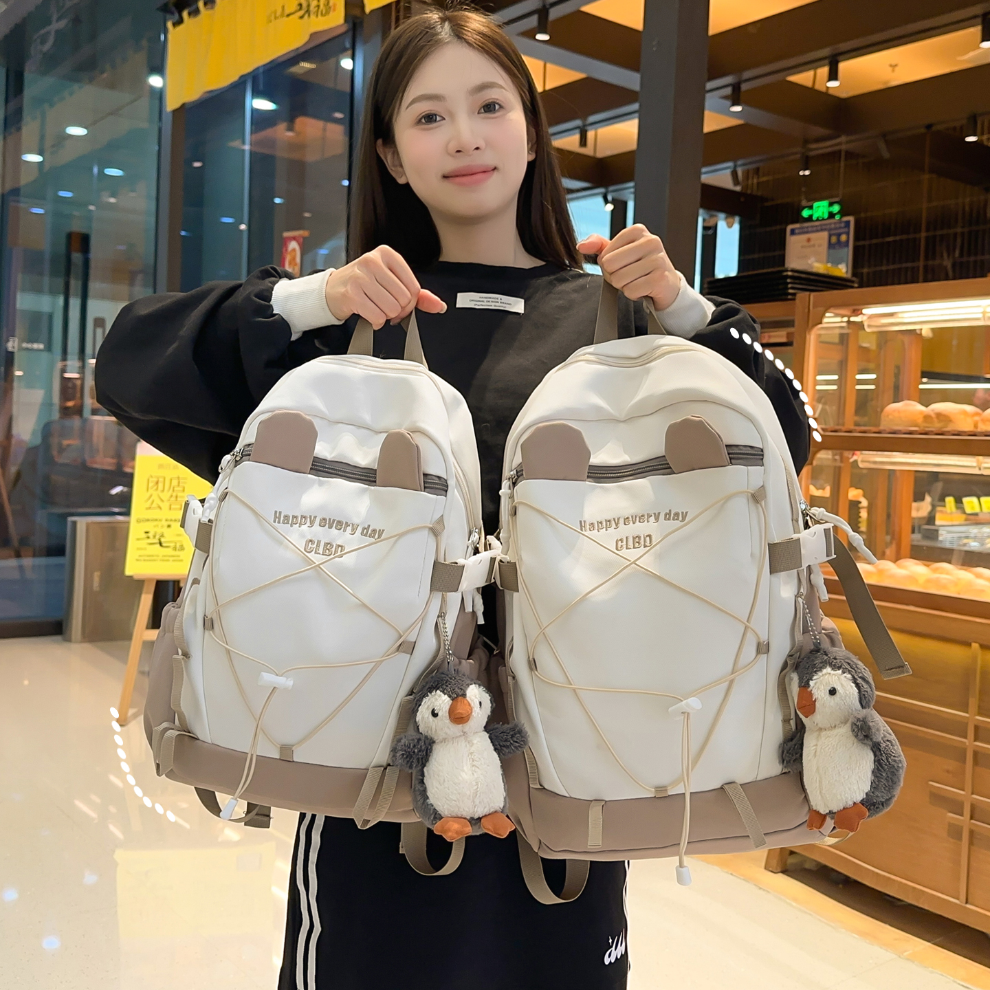 书包女ins初中生小学生大容量