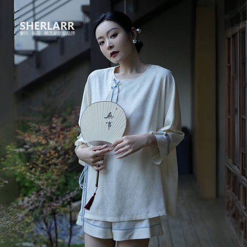 小众新中式短袖女士家居服两件套