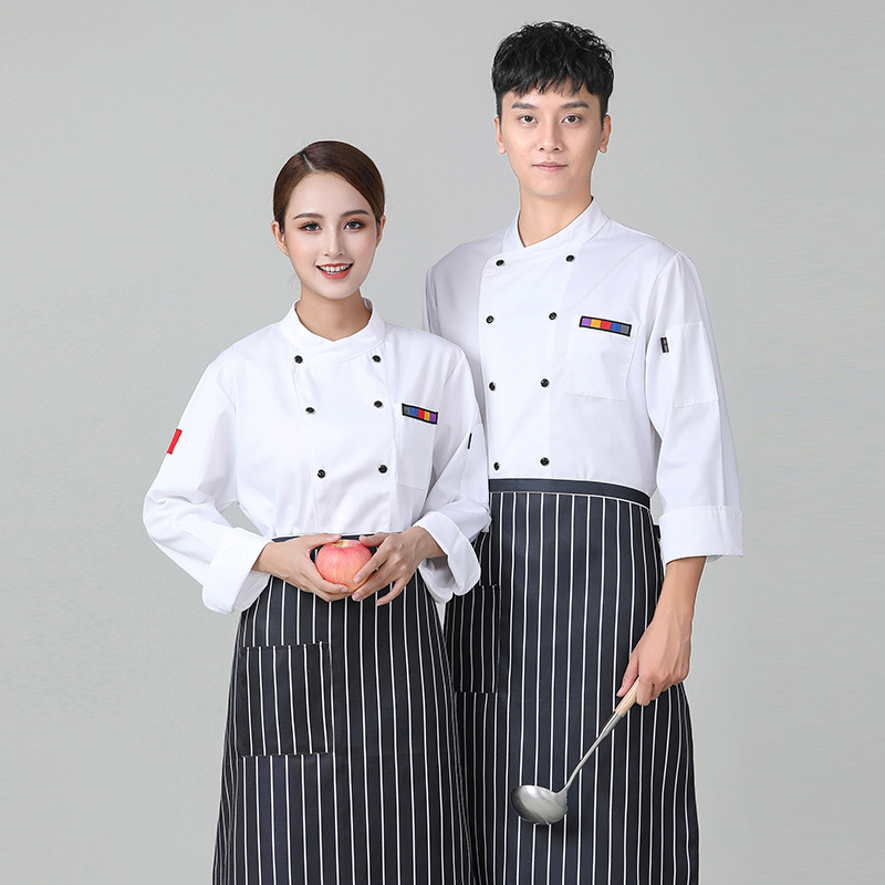 秋冬装厨师服长袖定制酒店厨房餐厅厨师工服烘培糕点师透气工作服