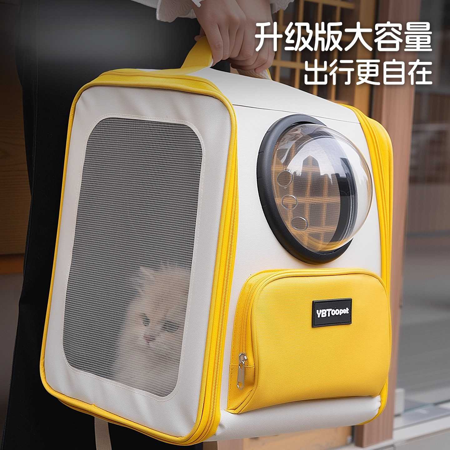 猫包外出双肩背包狗书包透气大