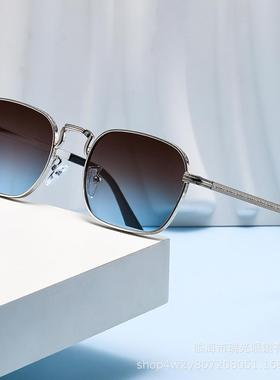 新款网红太阳镜男女韩版方形椭圆墨镜个性防紫外线眼镜