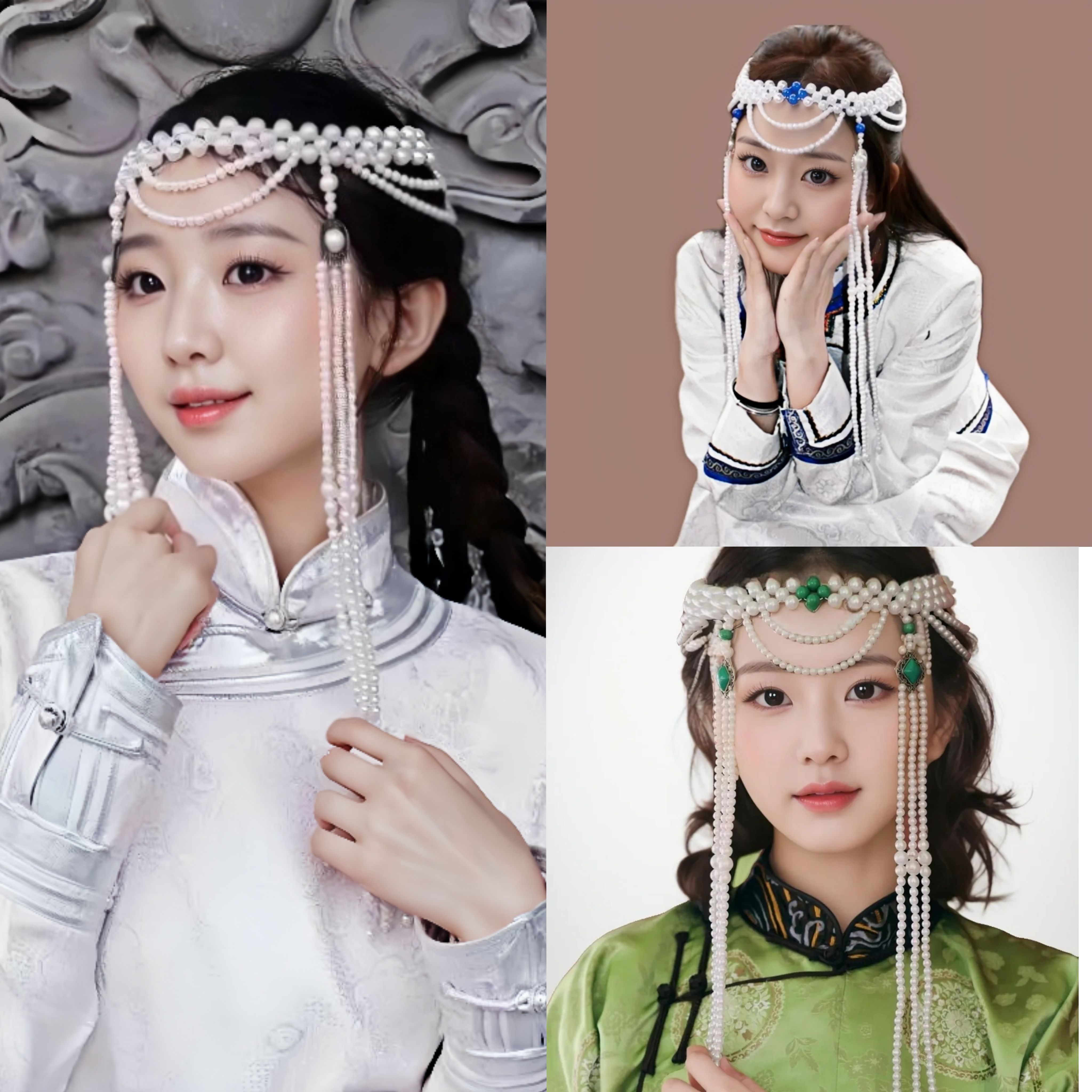 蒙古族舞蹈演出头饰女串
