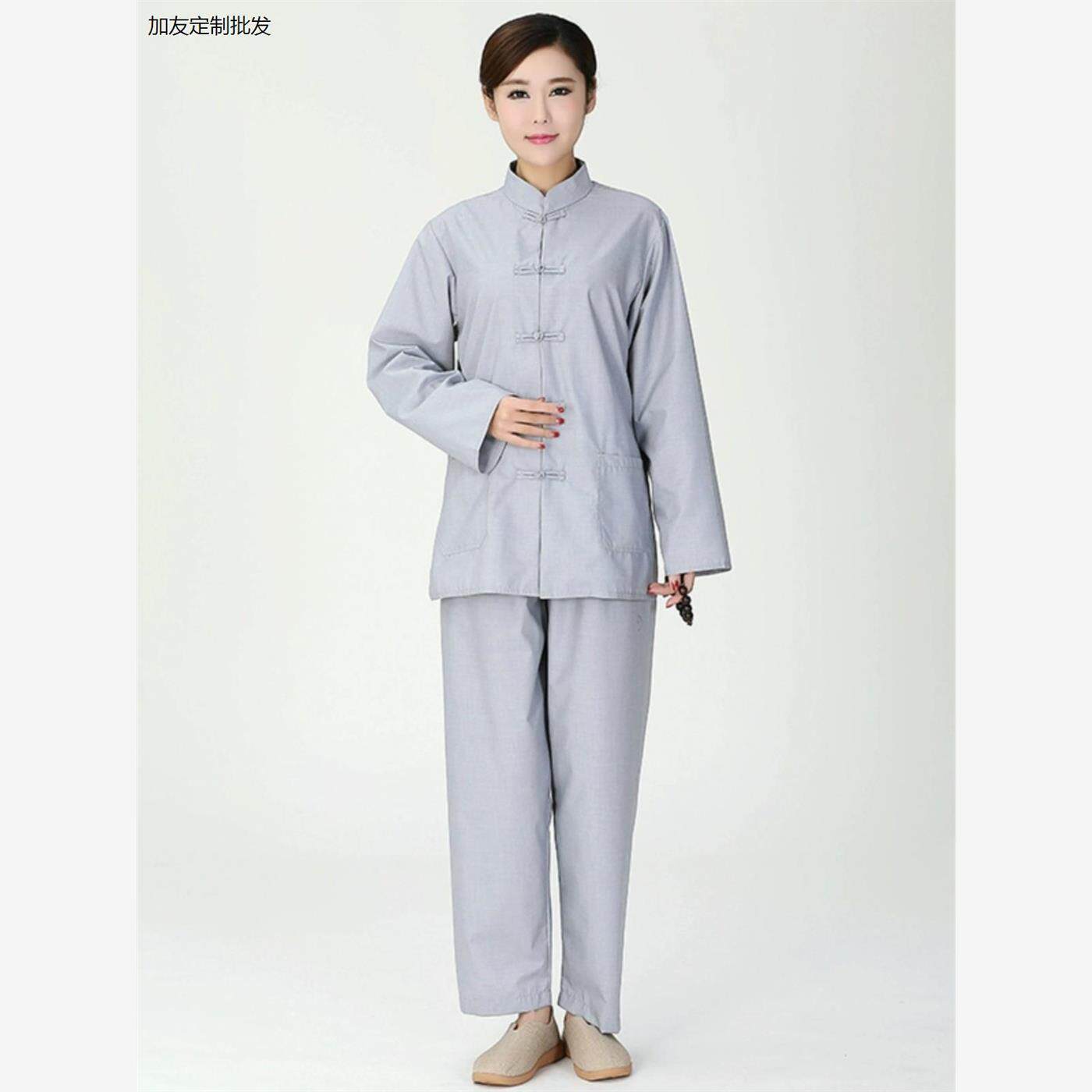 海青居士服女禅修服男棉