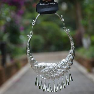 云南民族风特色少数民族藏银景颇族苗族银饰项圈复古舞蹈配饰演出
