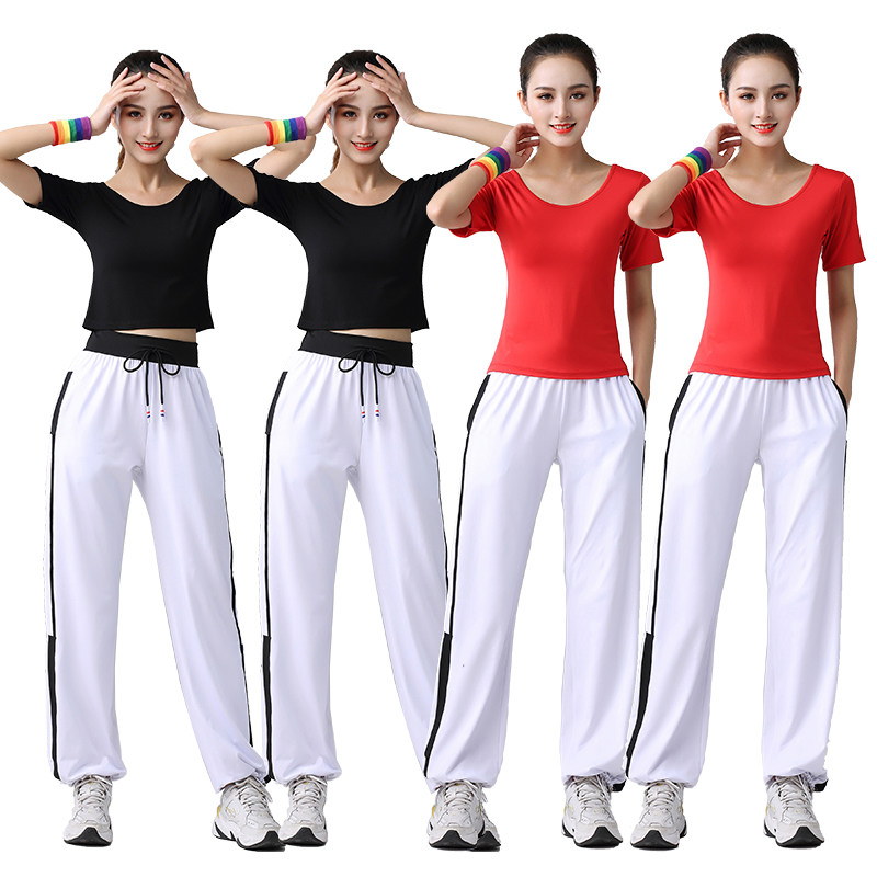 广场舞新款服装套装女夏短袖上衣长裤中老年舞蹈服跳健身操运动服,运动/瑜伽/健身/球迷用品,广场舞套装,淘宝优惠券,粉丝福利购,淘宝优惠卷