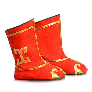 锣鼓鞋打鼓服鞋舞龙舞狮靴秧歌舞蹈戏曲剧演出靴子男女变脸长靴套