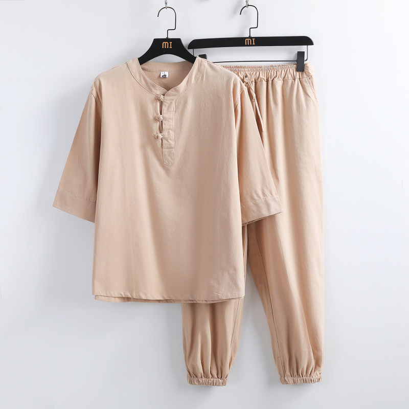 夏季棉麻中式居士服女禅