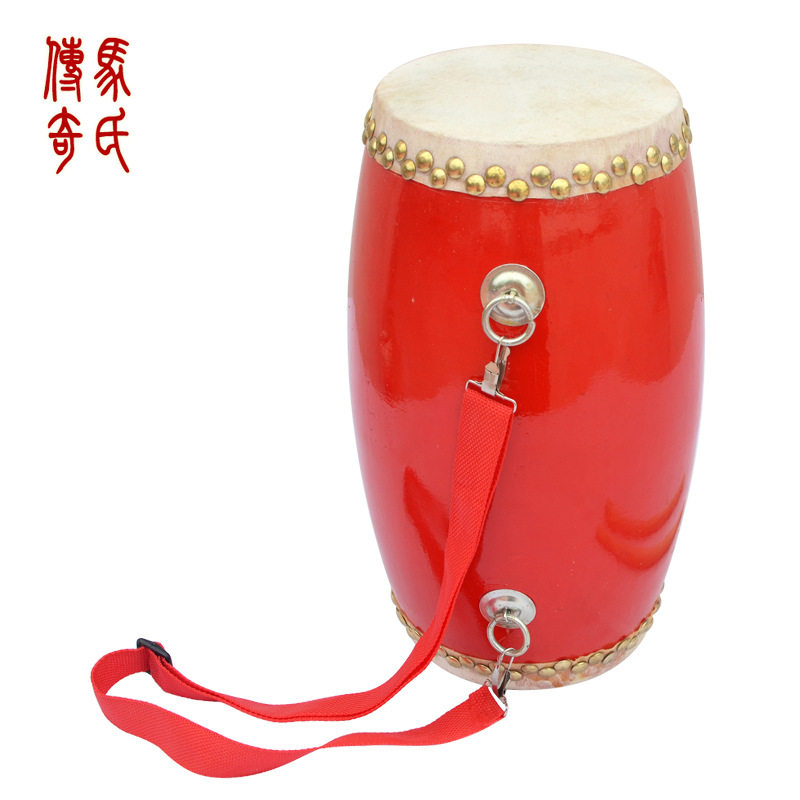 马氏传奇15CM牛皮腰鼓头层牛皮木质鼓身 配鼓棒背带量大从优