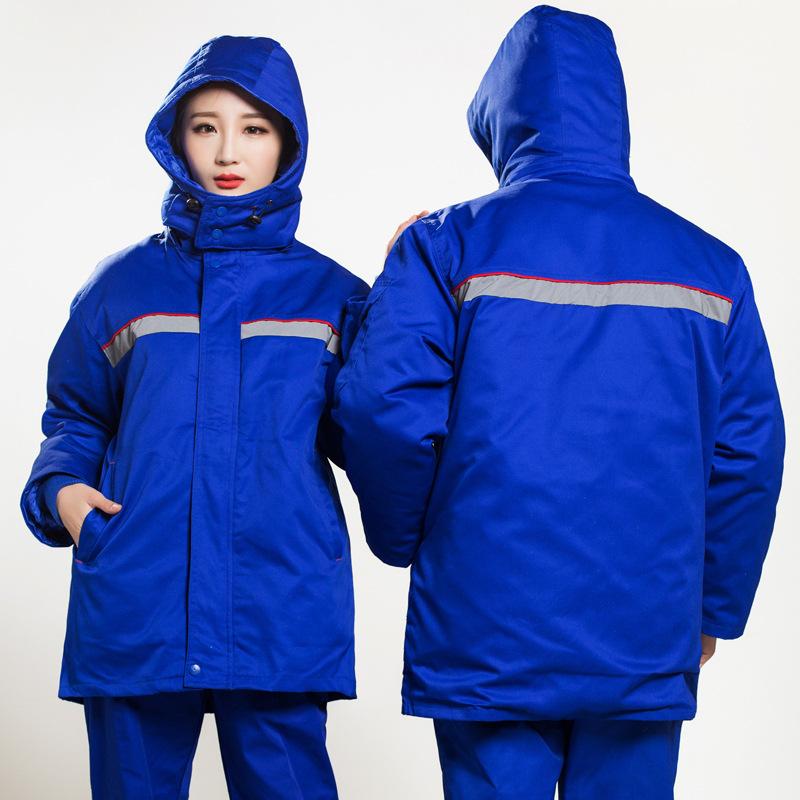 加油站工作服冬装棉衣防静电棉袄男冬季加厚石油女石化棉服劳保服