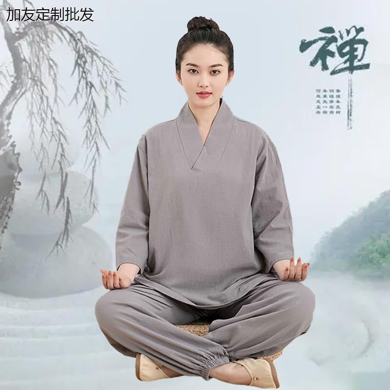 打坐禅服女2024新款居士