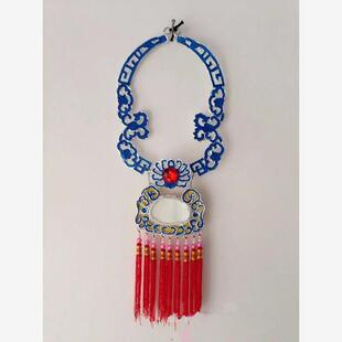 影视越剧京剧豫剧戏曲头饰假发太子帽红楼梦贾宝玉紫挂饰锁片