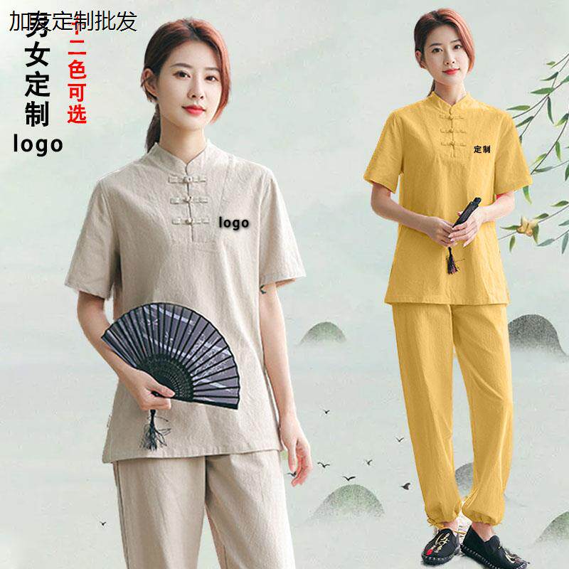 打坐禅服女夏季居士服拜