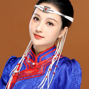 蒙古元素发绳蒙古族头饰头带男女民族风额头饰品可调节长流苏发带