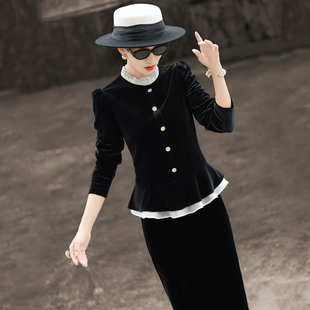 兰瑟儿2026春季新款法式立领撞色荷叶边拼接时尚洋气衬衫上衣女