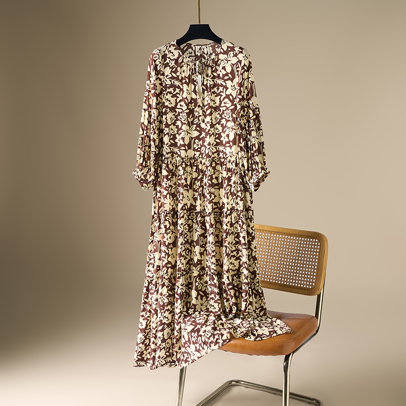 印花连衣裙2025秋季新款