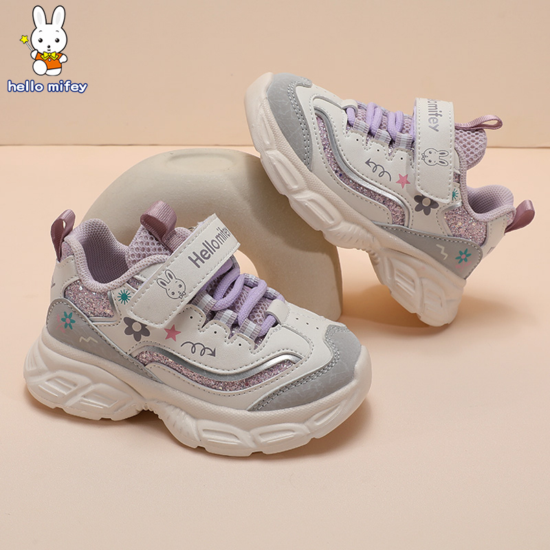 班纳米菲春秋款皮面女童运动鞋