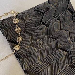 面料 金丝提花窗帘布高经密轻奢抱枕沙发垫面料水波纹服装