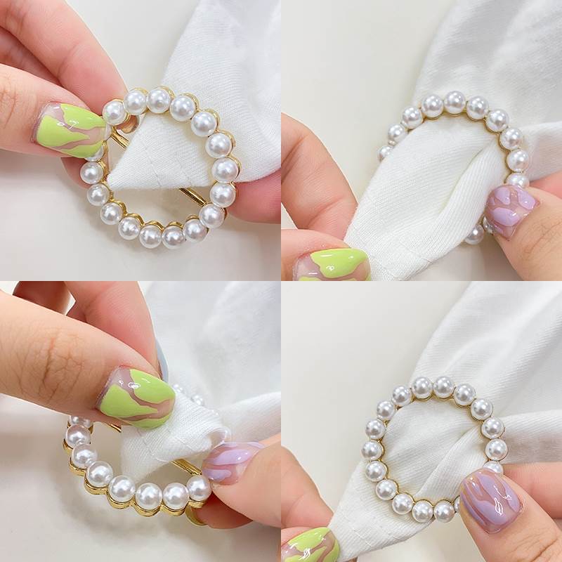 极速两用丝巾扣衣角t恤打结扣环A神器档收腰下摆衣服百搭女衬衣装