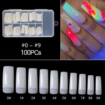 极速500/100pcs False Coffin Nails Ballerina Fake NailYs Flat