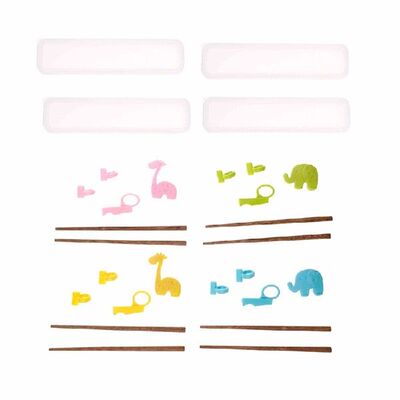 极速1 Pair Baby kTraining Chopsticks Wood Silicone Baby Exer
