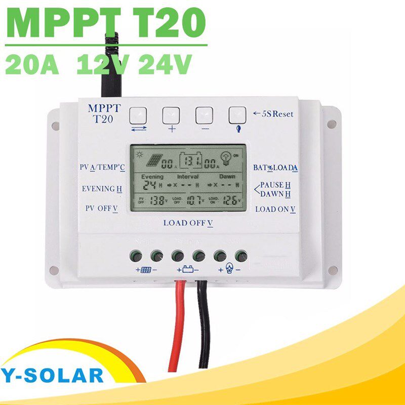 极速Solar Charge Controller 12V 24V 20A KSolar Panel Battery