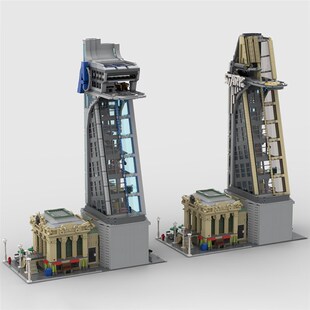 极速MOC Berhmte Architektury Stark Turm EINE Teil Baustein