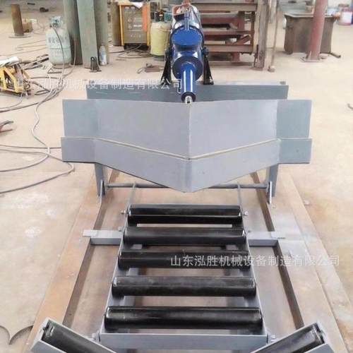 单双侧犁式卸料器生产图片皮带输送机配件电液动推杆分煤分料器
