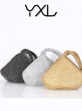 时尚晚宴包镶钻手工包宴会百搭晚装包地雷手拿包手提女包reticule