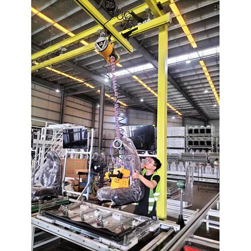 上海晔创起重气动夹具 平衡器160kg小型工位吊手动KBK轨道起重机